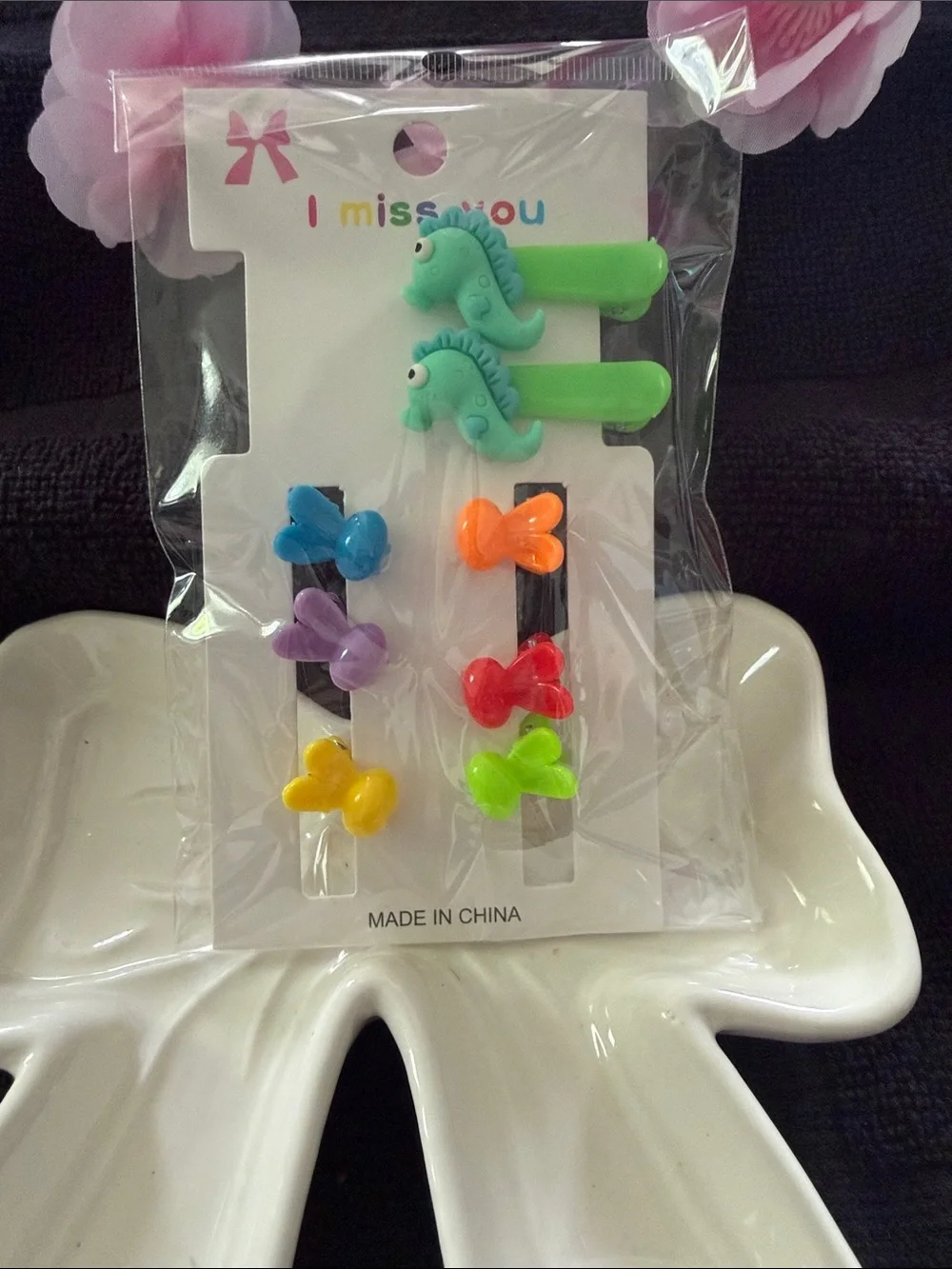 Kids Seahorse & Butterfly Hair Clips - Multicolor